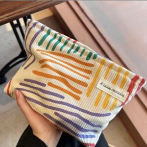 Corduroy Colorful Make-up Bag