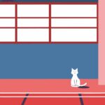 Minimalistic cats illustration set