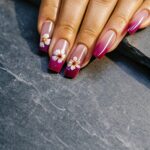 fuchsia ombre nail art 4