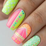 pastel neon fashion nails 77