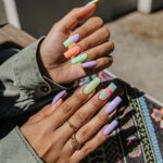 pastel neon fashion nails 62