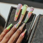 pastel neon fashion nails 52