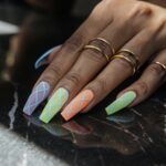 pastel neon fashion nails 45