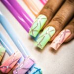 pastel neon fashion nails 42