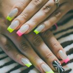 pastel neon fashion nails 37