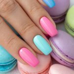 pastel neon fashion nails 32