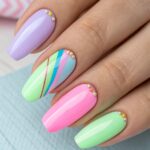 pastel neon fashion nails 31