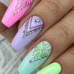 pastel neon fashion nails 29