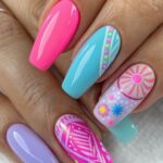 pastel neon fashion nails 28