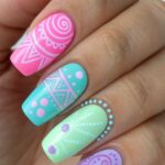 pastel neon fashion nails 27