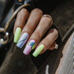 pastel neon fashion nails
