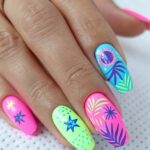 pastel neon fashion nails 69